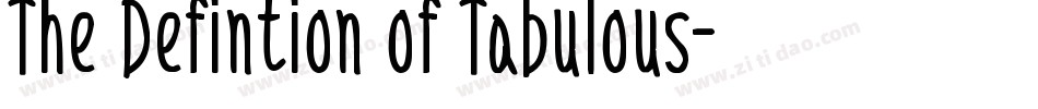 The Defintion of Tabulous字体转换
